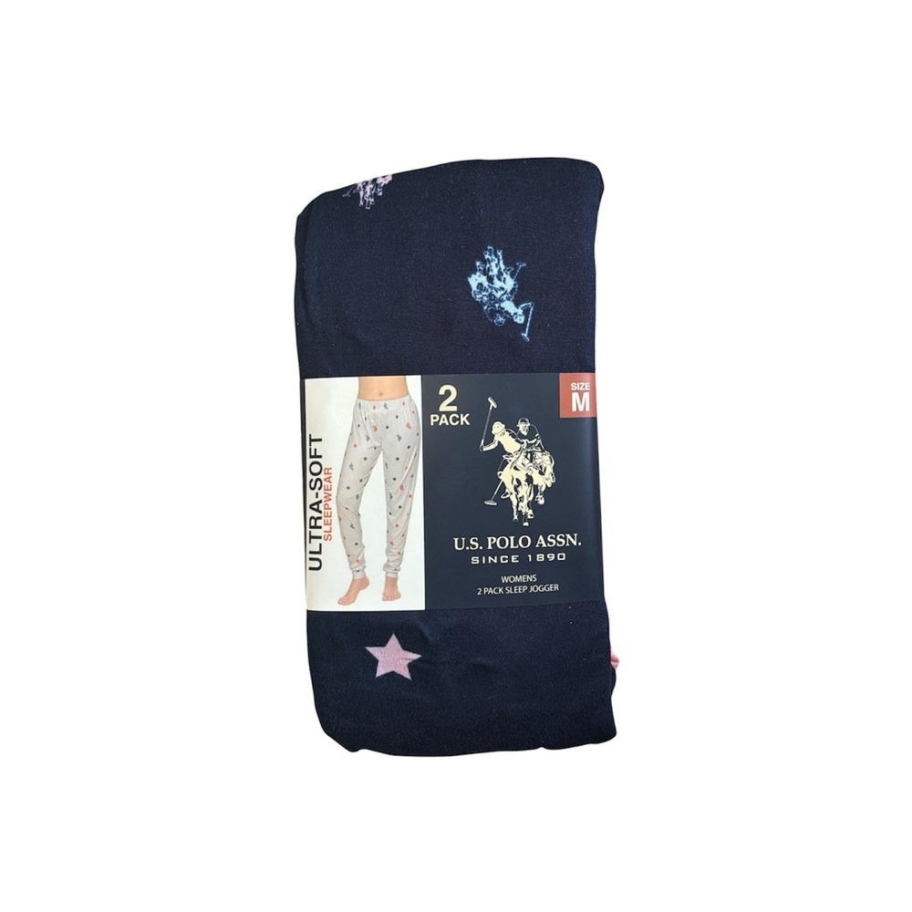 US POLO ASSN Women's Sleep Jogger Pants 2 PACK Size M Sleepwear NEW